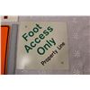 Image 2 : Lot of Metal Signs (EXIT, Foot Access Only, Bump)