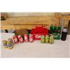 Image 1 : Case of (6) 300ml Glass 7 UP Bottles, Plastic Coke Carrier, 750ml Diet Pepsi Glass Bottle, (10) Pop 