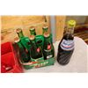Image 2 : Case of (6) 300ml Glass 7 UP Bottles, Plastic Coke Carrier, 750ml Diet Pepsi Glass Bottle, (10) Pop 