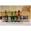 Lot of Vintage Glass Bottles (9)(Pepsi-Cola, Sun Crest, Rose, Frostie, Etc)