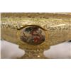 Image 2 : Set of (2) Empire England Ornate Gold Urns and (1) Matching Dish