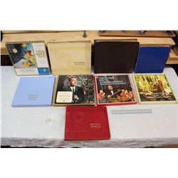 Box of Misc Vintage Record Albums (9) w/Records