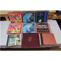 Box of Misc Record Collections (9)