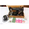 Image 2 : Vintage Singer Sewing Machine w/Accessories