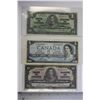 Image 1 : 1937 1$ & 10$ Canada Bank Notes & A 1954 5$ Canada Bill