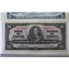 Image 6 : 1937 1$ & 10$ Canada Bank Notes & A 1954 5$ Canada Bill