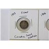 Image 2 : 1903, 1906, 1918 & 1920 Canada Small 5 Cent Coins