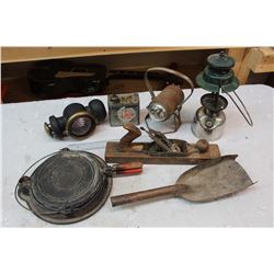 Lot of Vintage Misc. (Lanterns, Waffle Iron, etc.)