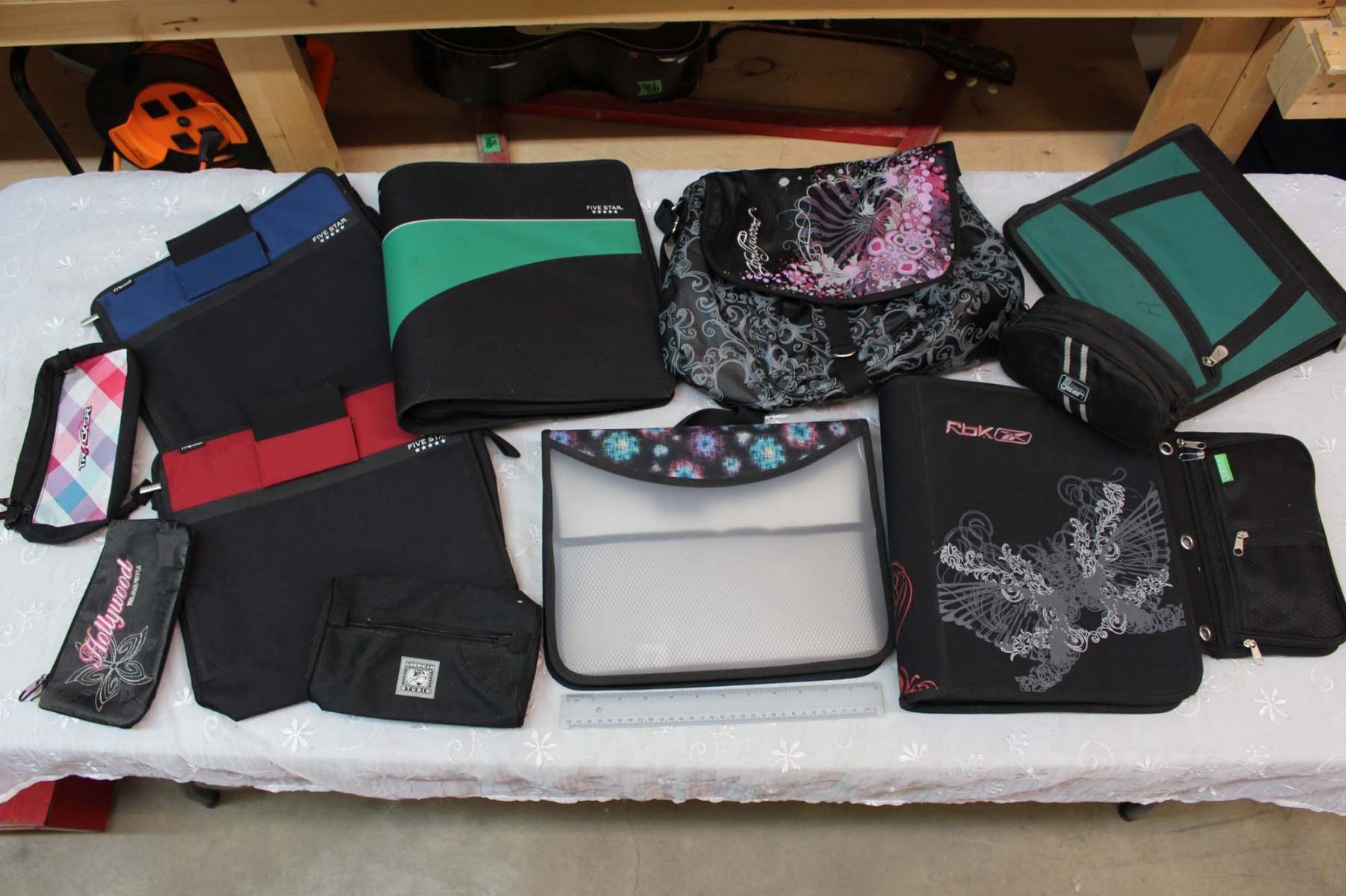 Lot of Binders and Pencil Cases
