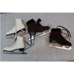 2 Pairs of Figure Skates (CCM & Walmart Brand)