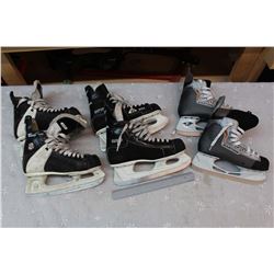 3 Pairs of Hockey Skates