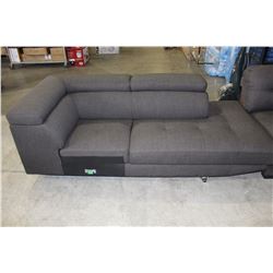 2 PIECE MISMATCHED GREY SECTIONAL