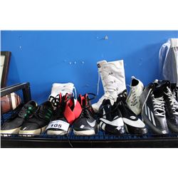 SHELF OF SHOES, CLEATS, AND MORE