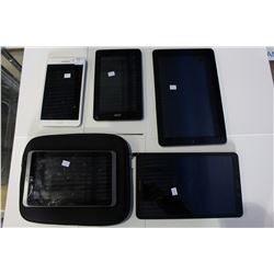 5 TABLETS INCLUDING SAMSUNG AND ACER