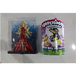 HATCHIMALS SURPRISE AND 2017 HOLIDAY BARBIE
