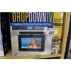 9" WIDESCREEN LCD DROP DOWN TV WITH BUILT-IN DVD PLAYER