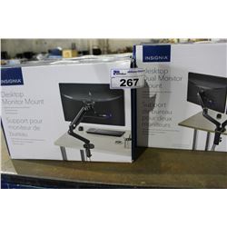 3 INSIGNIA DESKTOP MONITOR MOUNTS AND 2 INSIGNIA DESKTOP DUAL MONITOR MOUNTS