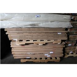 PALLET OF GLASS TOPS AND 2 FOAM MATTRESSES