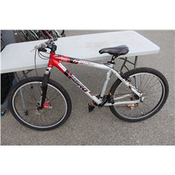 AMS 27 SPEED SILVER AND RED MENS MOUNTAIN BIKE
