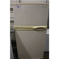 CREAM COLORED KITCHENAID FRIDGE WITH BOTTOM FREEZER