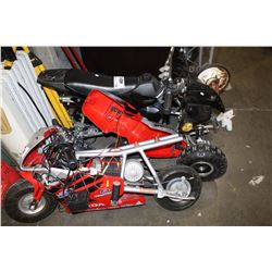 KIDS MINI BIKE, 4 WHEELER AND VINTAGE SCOOTER (CONDITION UNKNOWN)