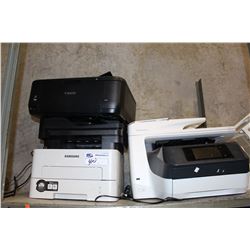 2 SHELVES OF PRINTERS AND COPIERS
