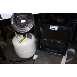 ELECTRIC HEATER AND PROPANE HEATER