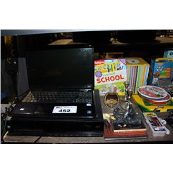 SHELF LOT OF ASUS LAPTOP, SONY BLURAY PLAYER AND MORE STORAGE LOCKER GOODS