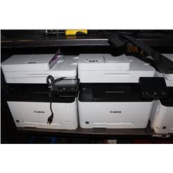 SHELF LOT OF CANON PRINTERS