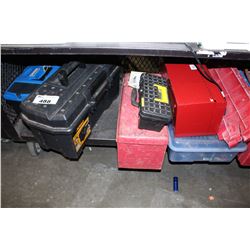 SHELF LOT OF TOOL KITS AND CONTENTS