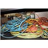 Image 2 : SHELF LOT OF EXTENSION CORDS, SONY PLAYSTATION AND COLEMAN LANTERN