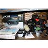 Image 2 : SHELF LOT INCLUDING ELECTRONICS, PROJECTOR, DRONE AND MORE