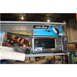 SHELF LOT OF TOASTER OVEN, TOASTER AND MORE