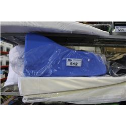 SHELF LOT OF READING PILLOWS, FOOT MASSAGER AND MORE