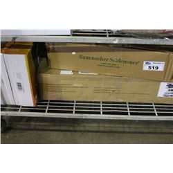 SHELF LOT OF FLOOR LAMP, SPACE HEATER AND MORE