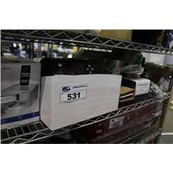 SHELF LOT OF PHOTOCUBE PRINTER, BUG VACUUM, FACIAL TONING SYSTEM AND MORE