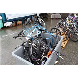 ROLLING BIN OF BIKE PARTS - BIN NOT INCLUDED
