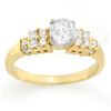 Image 1 : 1.0 CTW Certified VS/SI Diamond Ring 14K 2-Tone Gold - REF-137Y6K - 11626