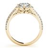 Image 2 : 0.85 CTW Certified VS/SI Diamond Solitaire Halo Ring 18K Yellow Gold - REF-121A8X - 27032