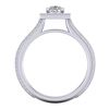 Image 4 : 1.41 CTW Princess VS/SI Diamond Solitaire Micro Pave Ring 18K White Gold - REF-200N2Y - 37178