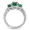 Image 2 : 2.50 CTW Emerald & Diamond Ring 14K White Gold - REF-54W5F - 10771