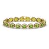 Image 1 : 13.87 CTW Peridot & Diamond Halo Bracelet 10K Yellow Gold - REF-251K6W - 40480