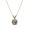 Image 4 : 1.07 CTW Certified H-SI/I Quality Diamond Solitaire Necklace 10K Yellow Gold - REF-147W2F - 36764