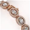 Image 4 : 15.20 CTW Oval Diamond Designer Bracelet 18K Rose Gold - REF-2801X3T - 42708