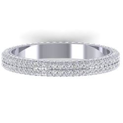 1.75 CTW Certified VS/SI Diamond Micro Eternity Ring 14K White Gold - REF-130W9F - 30267