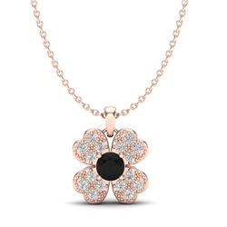 0.27 CTW Micro Pave VS/SI Diamond Necklace 14K Rose Gold - REF-23A3X - 20353