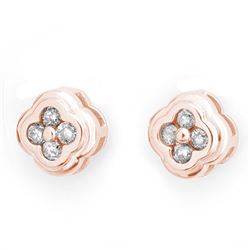 0.50 CTW Certified VS/SI Diamond Earrings 14K Rose Gold - REF-47T3M - 10515