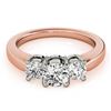 Image 1 : 1 CTW Certified VS/SI Diamond 3 Stone Solitaire Ring 18K Rose Gold - REF-170Y2K - 28066