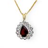 Image 1 : 1.0 CTW Garnet Pendant 10K Yellow Gold - REF-10X5T - 13667