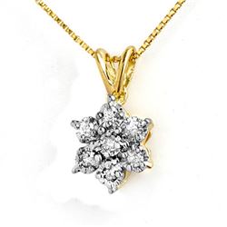 0.25 CTW Certified VS/SI Diamond Pendant 10K Yellow Gold - REF-20F2N - 12610